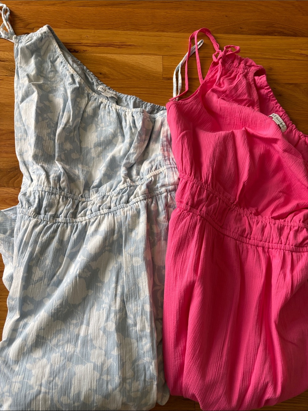 Free Assembly BUNDLE 2 dresses One  Shoulder Maxi Dress Light Blue/Pink  - Small